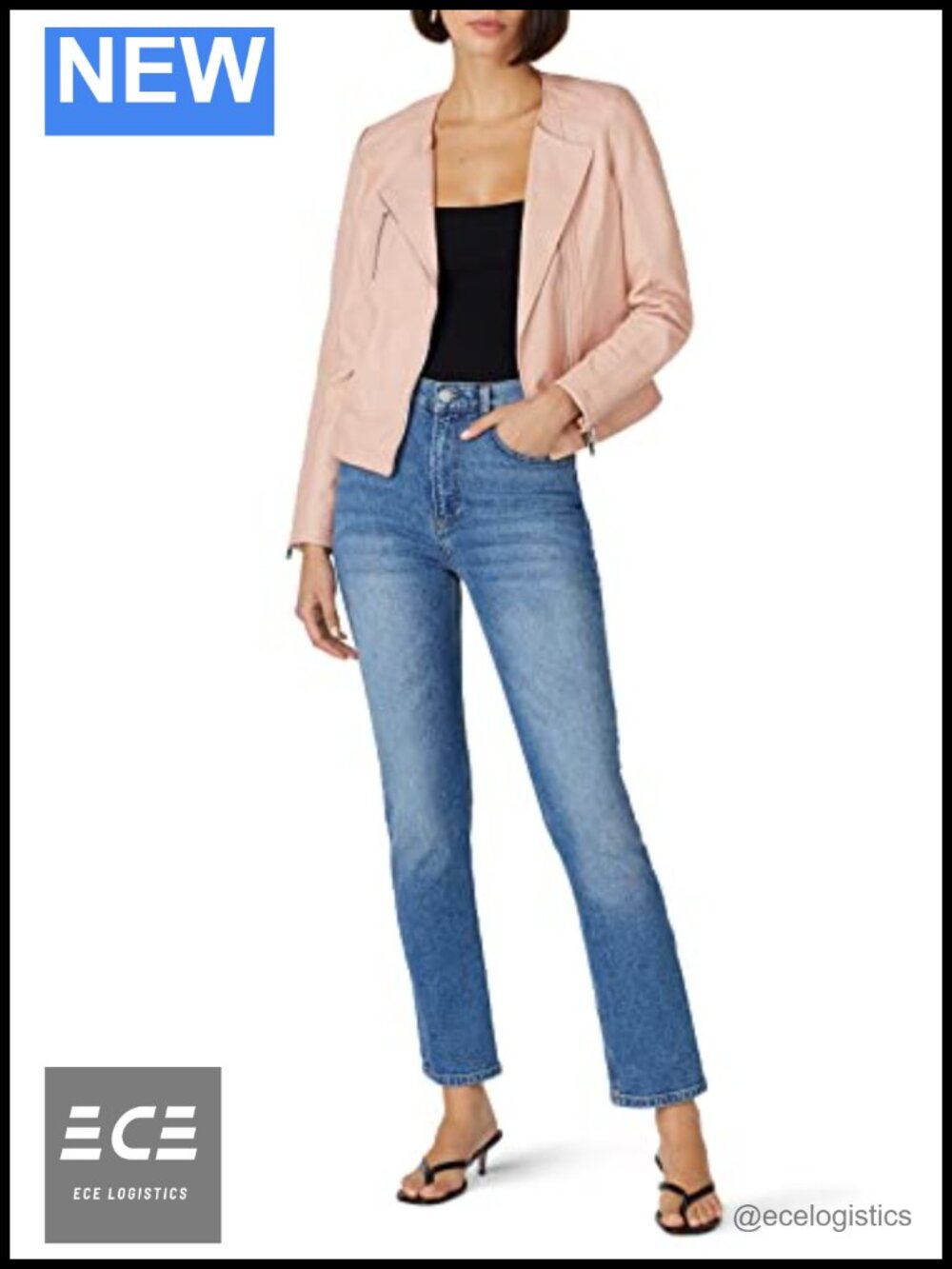 Quilted Collarless Moto Jacket Loose Fit Cold Weather Long Sleeve